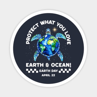 Earth Day - Protect-The-Ocean-Save-Sea-Turtles-Marine Life Magnet